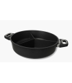 3-Divided Pan Ø 32 cm, 8 cm high, 3 segments AMT Gastroguss
