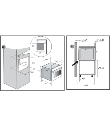 De Dietrich DOR4747MB ja mikrolaineahi DKC4756MB