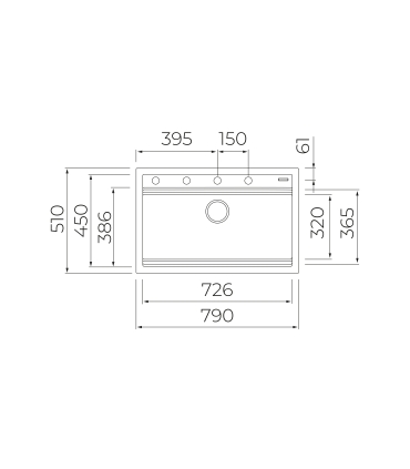 Valamu Teka Nova 80 WS-TG 1B must