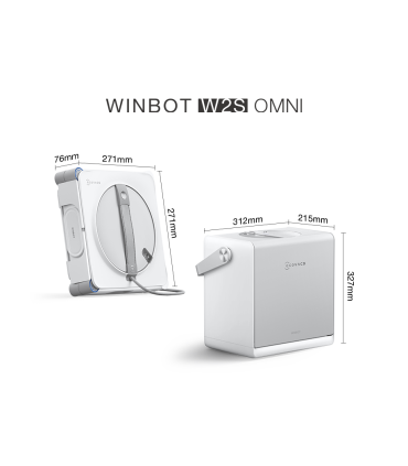Ecovacs Winbot W2S OMNI laadimisjaamaga aknapesurobot