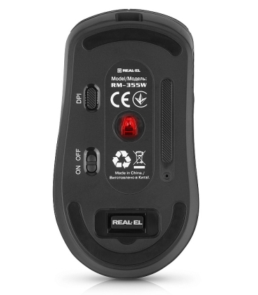 REAL-EL RM-355W juhtmevaba hiir , must