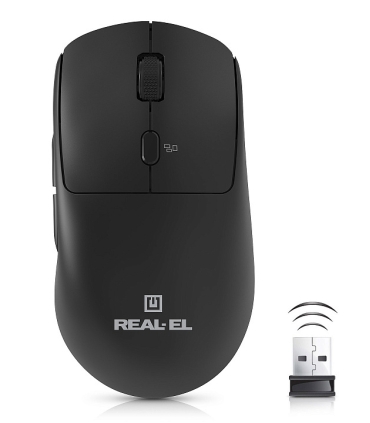 REAL-EL RM-355W juhtmevaba hiir , must
