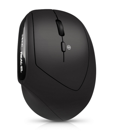 REAL-EL RM-490W ergonoomiline vertikaalne juhtmevaba+BT hiir, must
