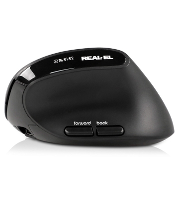 REAL-EL RM-490W ergonoomiline vertikaalne juhtmevaba+BT hiir, must