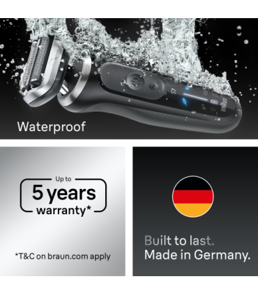 Braun 72-C1200s Series 7 360° SkinFlex, Gold/Black, + Trimmer