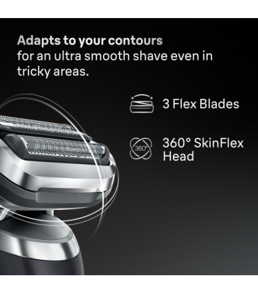 Braun 72-C1200s Series 7 360° SkinFlex, Gold/Black, + Trimmer