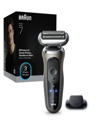 Braun 72-C1200s Series 7 360° SkinFlex, Gold/Black, + Trimmer