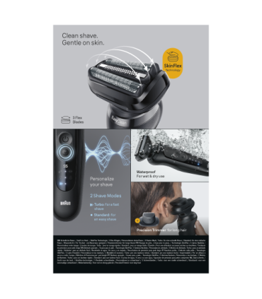 Braun 52-N7200cc Series 5 SkinFlex, 4in1 SmartCare Center, Black, + Trimmer