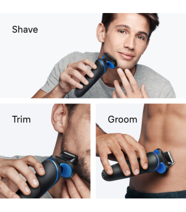 Braun 52-B1650s Series 5 SkinFlex, Black/Blue, + Trimmer & Body