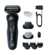 Braun 52-B1650s Series 5 SkinFlex, Black/Blue, + Trimmer & Body