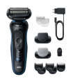 Braun 52-B1650s Series 5 SkinFlex, Black/Blue, + Trimmer & Body