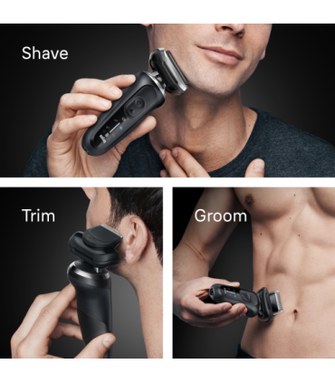 Braun 72-N1620s Series 7 360° SkinFlex, Black, + Trimmer & Body