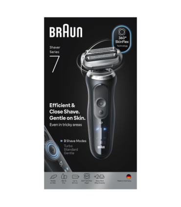 Braun 72-N1620s Series 7 360° SkinFlex, Black, + Trimmer & Body