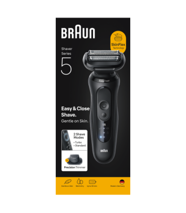 Braun 52-N1200s Series 5 SkinFlex, Black, + Trimmer