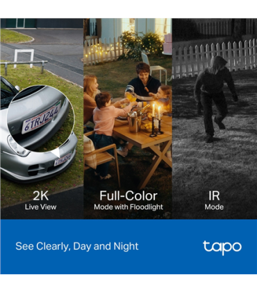 TP-LINK Tapo C710 | Pan/Tilt Security Floodlight Camera | 3 MP | F/2.0 | IP65 | H.264 | microSD up to 512 GB