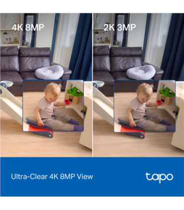 TP-LINK Tapo C250 | Pan/Tilt AI Home Security Wi-Fi Camera | PTZ | 8 MP | 4mm/F1.6 | H.265 | MicroSD Card up to 512 GB