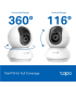 TP-LINK Tapo C250 | Pan/Tilt AI Home Security Wi-Fi Camera | PTZ | 8 MP | 4mm/F1.6 | H.265 | MicroSD Card up to 512 GB