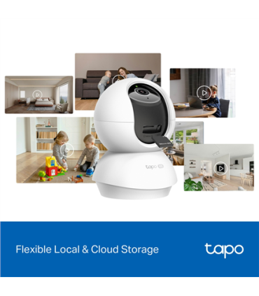 TP-LINK Tapo C250 | Pan/Tilt AI Home Security Wi-Fi Camera | PTZ | 8 MP | 4mm/F1.6 | H.265 | MicroSD Card up to 512 GB