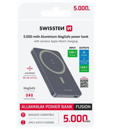 Swissten Fusion MagSafe akupank 5000 mAh