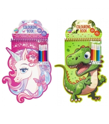 Moxy värviraamat markeritega, 20 lehte