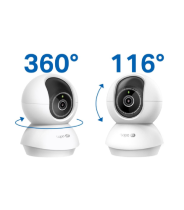 TP-LINK Tapo C250 | Pan/Tilt AI Home Security Wi-Fi Camera | PTZ | 8 MP | 4mm/F1.6 | H.265 | MicroSD Card up to 512 GB