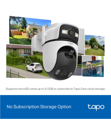 TP-LINK | Dual Lens Security Wi-Fi Camera | Tapo C545D | Dome | 3 MP | 6mm | IP66 | H.264 | MicroSD, up to 512 GB