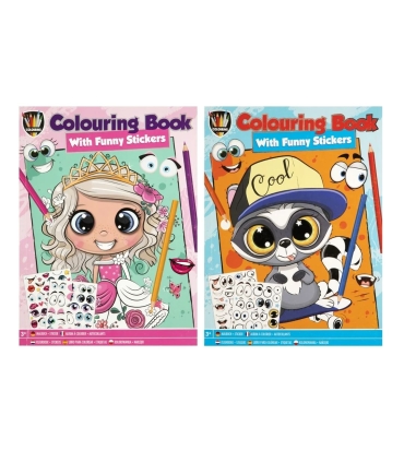 Värviraamat A4, 24 lehte + kleepsud