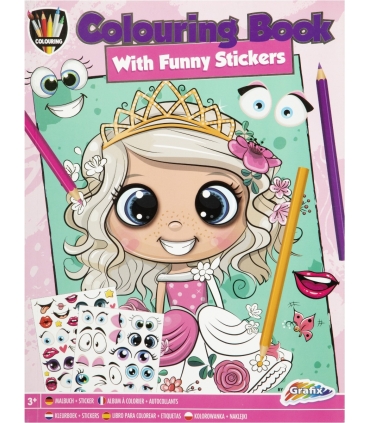 Värviraamat A4, 24 lehte + kleepsud