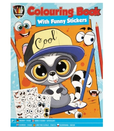 Värviraamat A4, 24 lehte + kleepsud