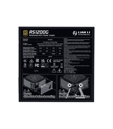 LIAN LI ATX PC 100 - 240 V 1200 W G9P.RS1200G.BH00.EU