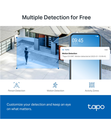 TP-LINK | Pan/Tilt Security Wi-Fi Camera | Tapo C510W | Dome | 3 MP | 3.9mm | IP65 | H.264 | MicroSD, up to 512 GB
