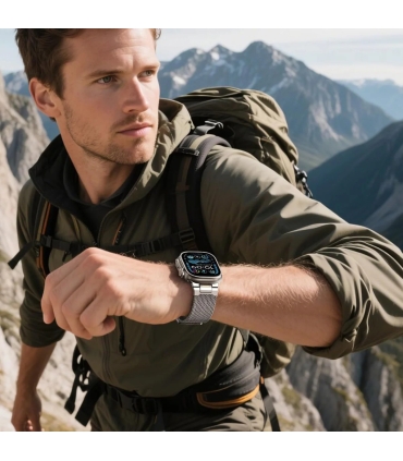 Tech-Protect kellarihm Milano Vanguard Apple Watch 44/45/46/49mm, titanium