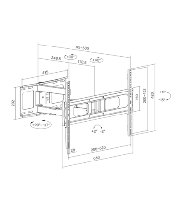 Sunne Wall mount 37-86-EA2 37-86"