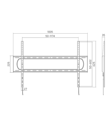 Sunne 60-120-LP Heavy-duty Fixed TV Wall Mount 60-120"