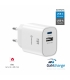 Swissten GaN laadija USB-C/USB-A 45W, valge