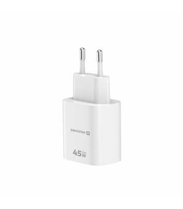 Swissten GaN laadija USB-C/USB-A 45W, valge