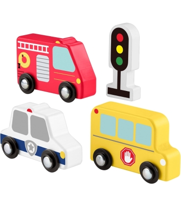 Fisher-Price puidust autod ja valgusfoor