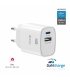 Swissten GaN laadija USB-C/USB-A 20W, valge