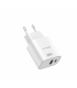 Swissten GaN laadija USB-C/USB-A 20W, valge