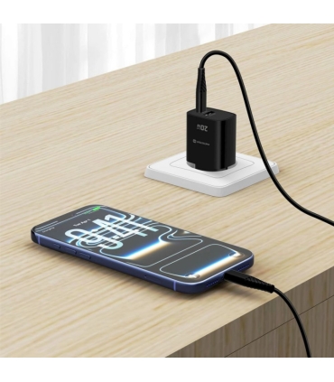 Swissten GaN laadija USB-C/USB-A 20W, must