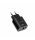 Swissten GaN laadija USB-C/USB-A 20W, must