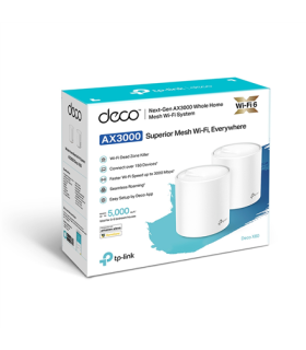 AX3000 Whole Home Mesh Wi-Fi 6 System | Deco X60 (2-pack) | 802.11ax | 2402+574 Mbit/s | 10/100/1000 Mbit/s | Ethernet LAN (RJ-4