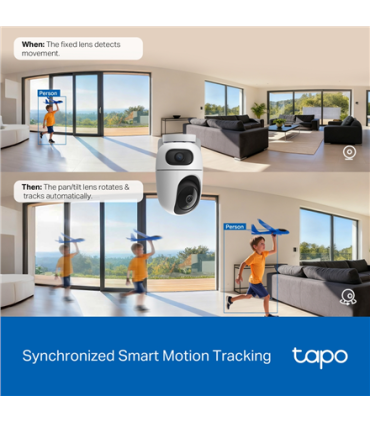 TP-LINK | Tapo C245D | Dual Lens Pan/Tilt Security Camera | Dome | 3 MP | 3.1mm/F1.6 | MicroSD Card up to 512 GB