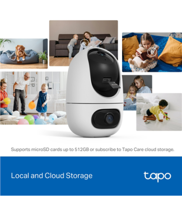 TP-LINK | Tapo C245D | Dual Lens Pan/Tilt Security Camera | Dome | 3 MP | 3.1mm/F1.6 | MicroSD Card up to 512 GB