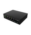 Lanberg Switch Light IndustrialPoE 1xBT 3xAT 2xSFP Din Unmanagment Gigabit Ethernet | ILGE-4P-2S-90 | Unmanaged