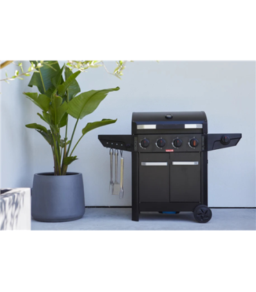 Barbecook Gas Barbecue Luca 412 with Cabinet and Sideburner, 145.4 x 60.3 x 112.3 cm BC-GAS-3100