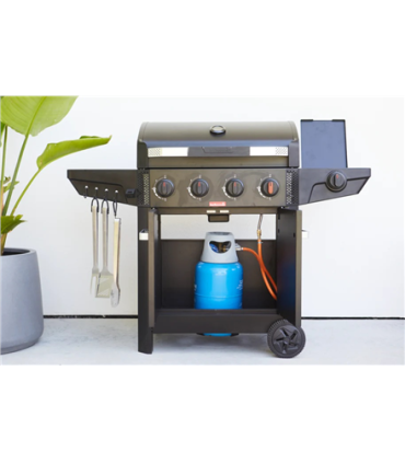 Barbecook Gas Barbecue Luca 412 with Cabinet and Sideburner, 145.4 x 60.3 x 112.3 cm BC-GAS-3100