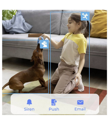 Reolink 4K Dual-Band Wi-Fi 6 Indoor Camera with Auto Tracking | E Series E340 | PTZ | 8 MP | 2.8-8mm/F1.6 | Micro SD, Max. 512GB