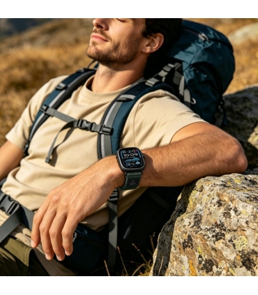 Tech-Protect kellarihm Nylon Elite Apple Watch 44/45/46/49mm, roheline/oranž