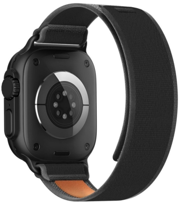 Tech-Protect kellarihm Nylon Elite Apple Watch 44/45/46/49mm, must/oranž